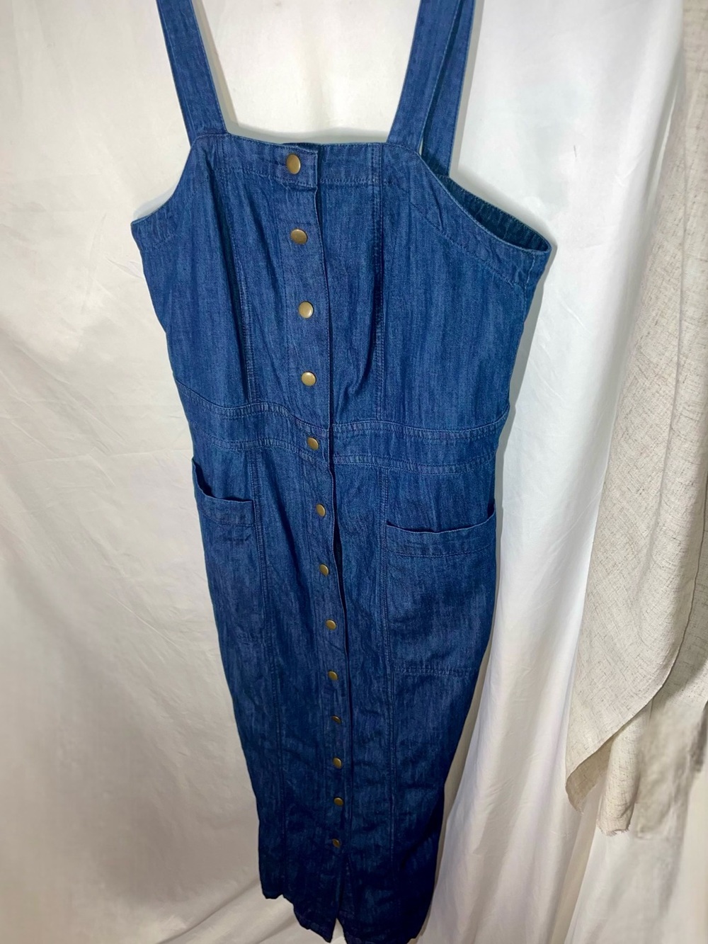 Women’s Denim Maxi Dress • 100% Cotton w/ Pockets